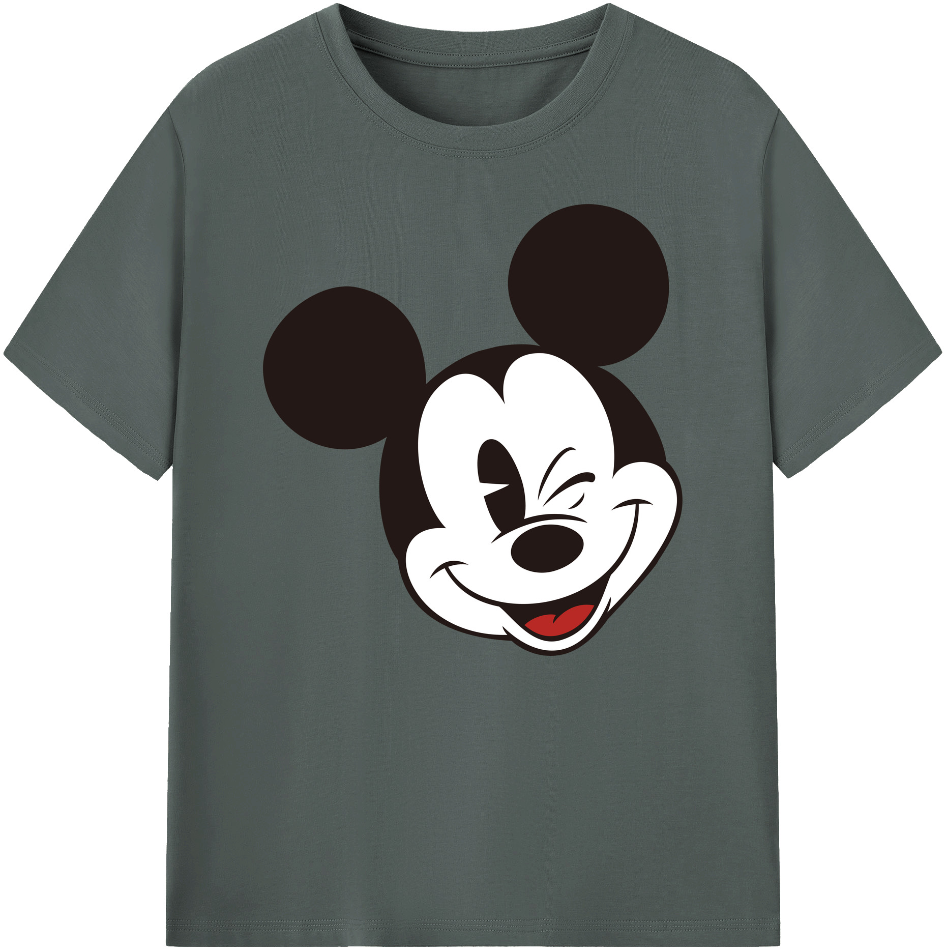 ミッキーマウス Mickey Mouse 綿100％ メンズ半袖Tシャツ｜肌触りやわらか＆通気性